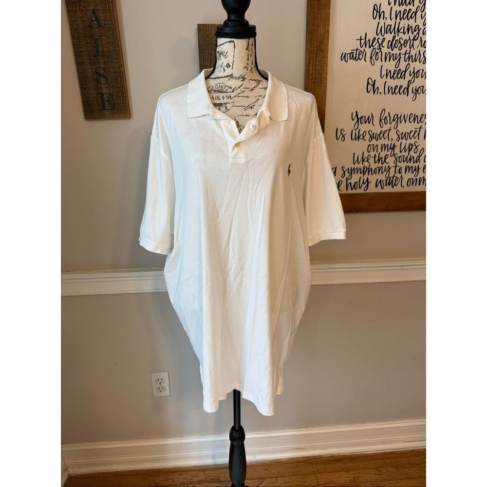 Polo Ralph Lauren Men's Classic Fit Short Sleeve Polo Shirt White Size 2XL NWOT